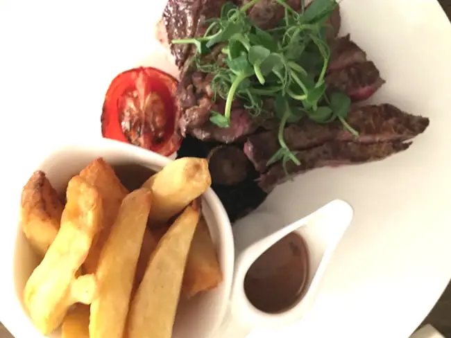 Rump Steak with Chunky Chips and Truffle Sauce