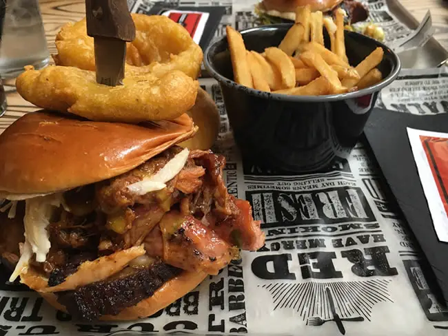 The Pitmaster Sandwich and Skin On Fries